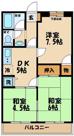 セントラルパレス調布の物件間取画像